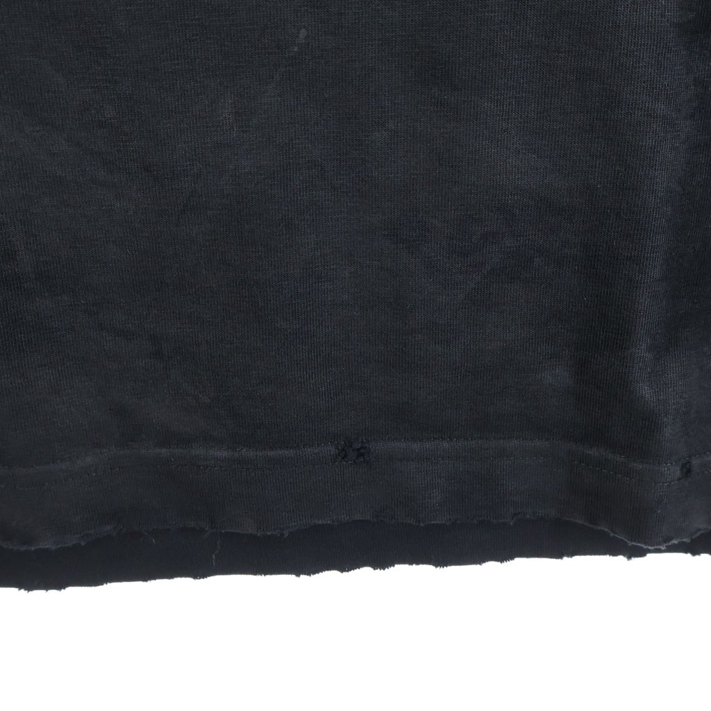 BALENCIAGA(バレンシアガ) 23AW BB Crypto Oversized T-Shirt クリプトロゴデストロイ加工オーバーサイズ半袖Tシャツ 739028 TOVN8 ブラック