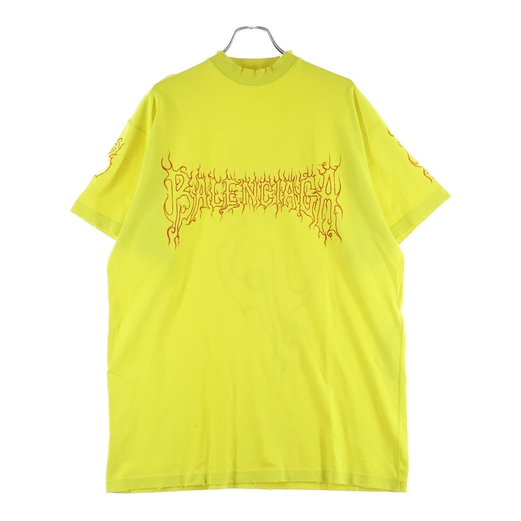 BALENCIAGA(バレンシアガ) 24SS DARKWAVE TEE ダークウェーブプリント半袖Tシャツ 739028 TPVN5 イエロー