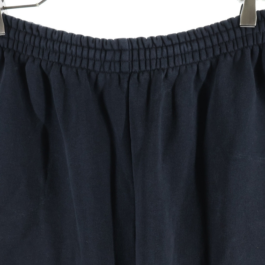 BALENCIAGA(バレンシアガ) 21AW ロゴ刺繍ワイドスウェットショーツ ハーフパンツ 674591 TMVF5 ブラック