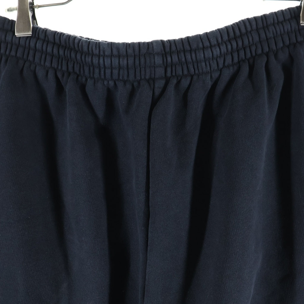 BALENCIAGA(バレンシアガ) 21AW ロゴ刺繍ワイドスウェットショーツ ハーフパンツ 674591 TMVF5 ブラック