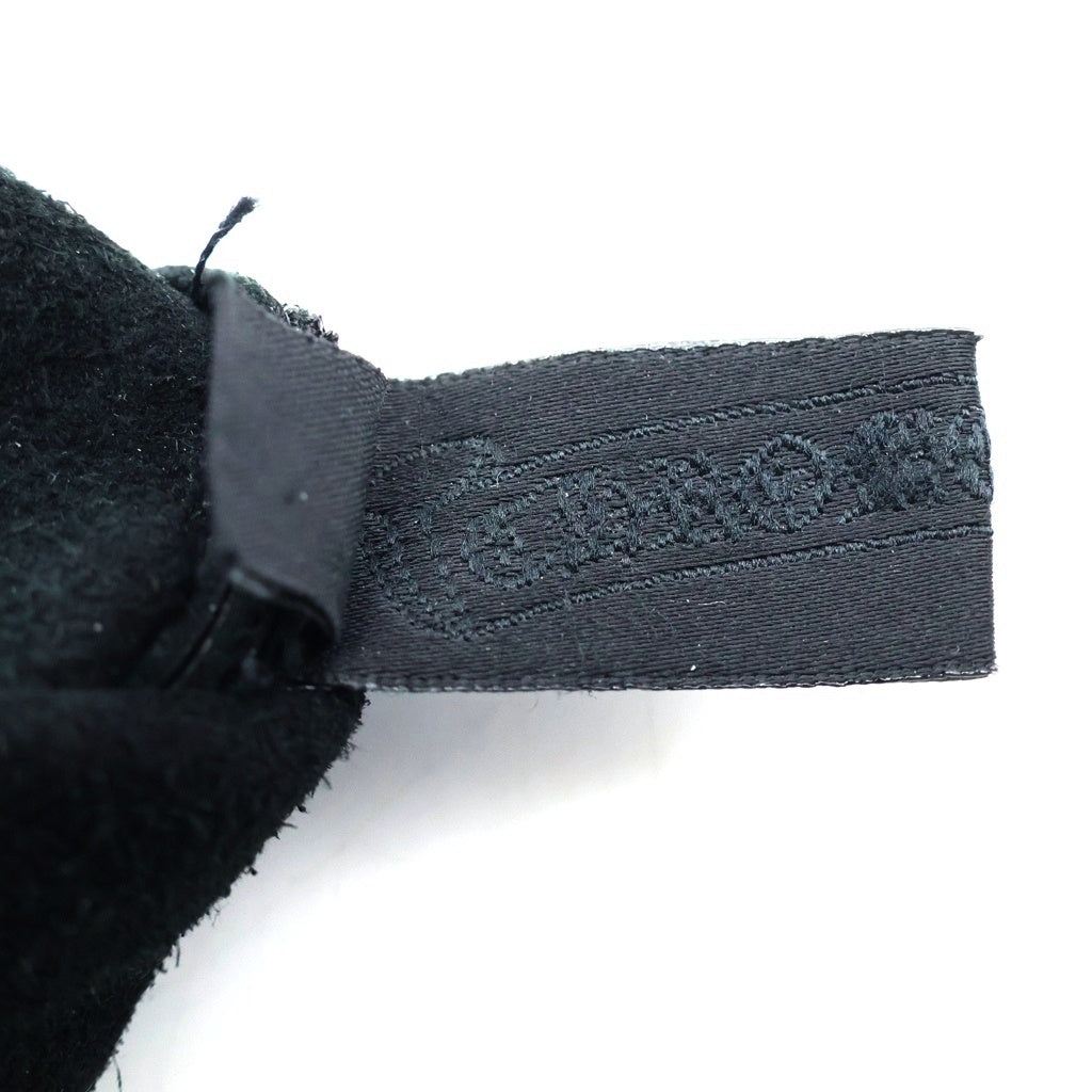 CHROME HEARTS(クロムハーツ) GLOVE グローブ ホースシューロゴボタンレザー手袋 ブラック