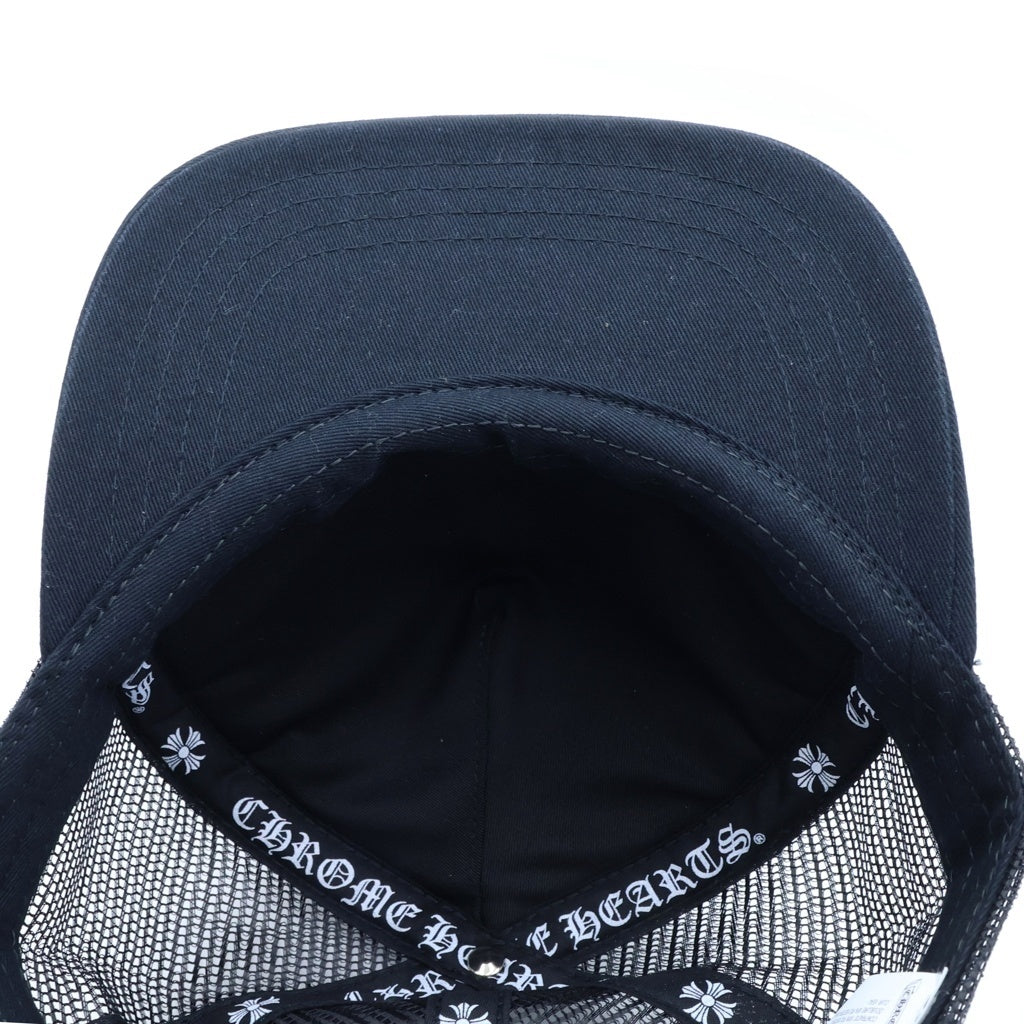CHROME HEARTS(クロムハーツ) TRUCKER CAP トラッカーキャップ 3セメタリーレザーパッチメッシュキャップ 帽子 ブラック/ピンク