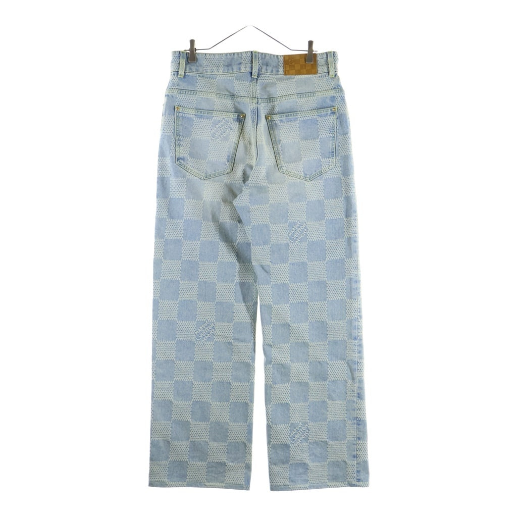 LOUIS VUITTON(ルイヴィトン) 25SS ダミエスケートワイドデニムパンツ RM251M GRT HSD48W インディゴブルー