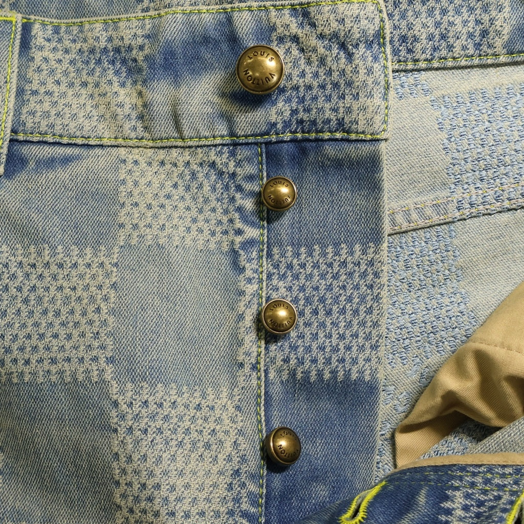 LOUIS VUITTON(ルイヴィトン) 25SS ダミエスケートワイドデニムパンツ RM251M GRT HSD48W インディゴブルー
