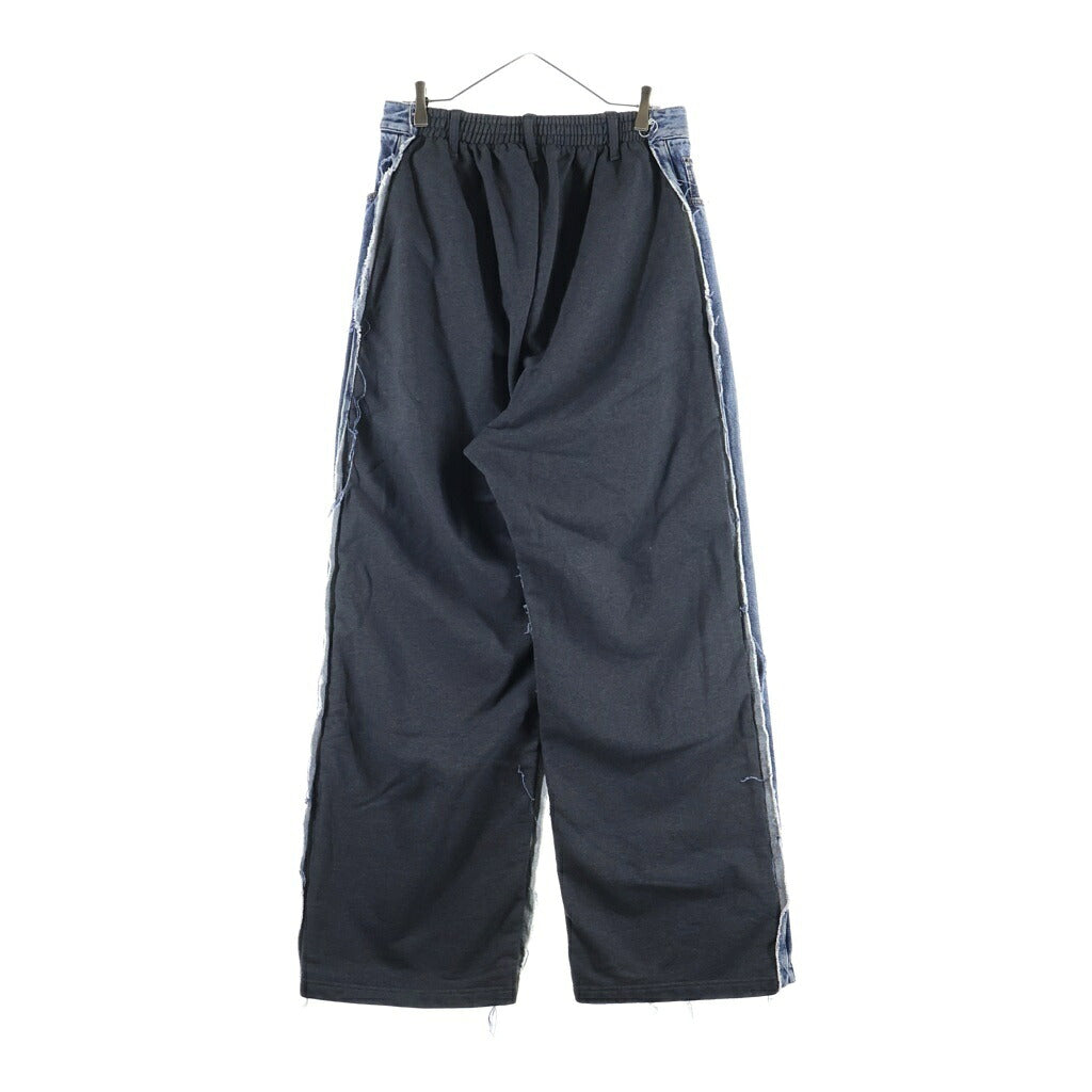 BALENCIAGA(バレンシアガ) 23AW Stencil Type Hybrid Baggy Pants ハイブリッドバギースウェットデニムパンツ 783697 THW25 ブルー/グレー
