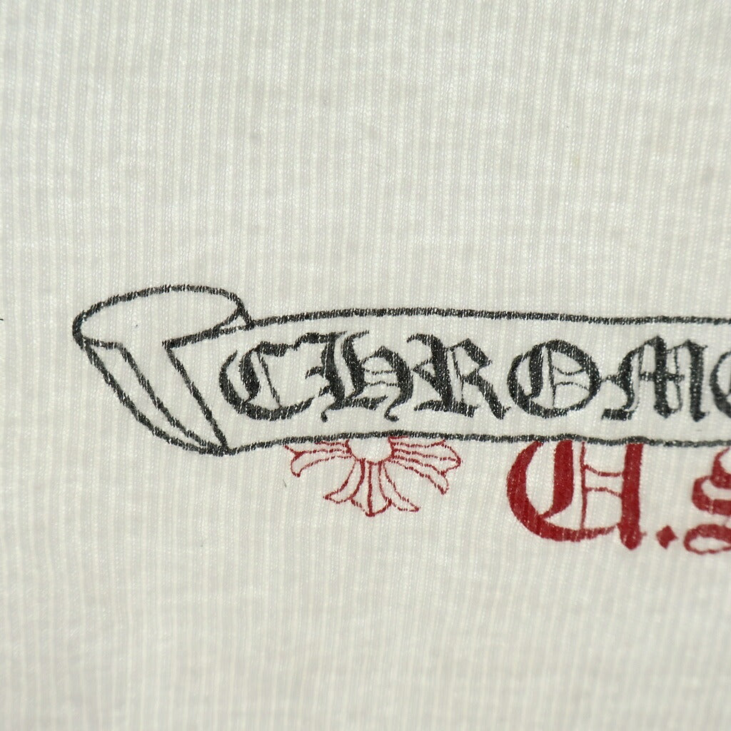 CHROME HEARTS(クロムハーツ) SCRL LOGO TANK スクロールUSAロゴ リブタンクトップ ノースリーブ ホワイト