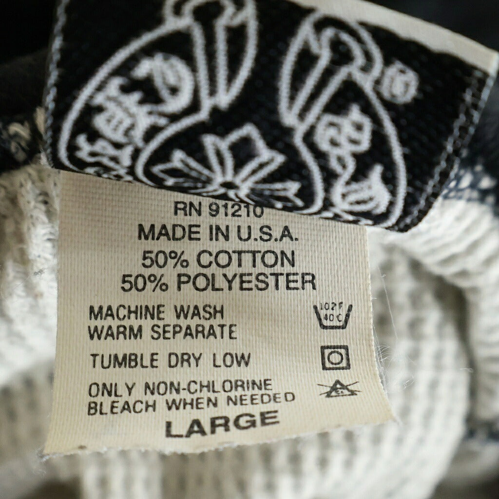 CHROME HEARTS(クロムハーツ) OLD HORSESHOE HOODIE オールド ホースシュープリント 裏地サーマル プルオーバーパーカー ブラック