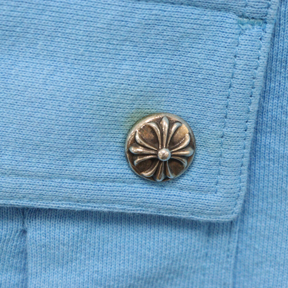 CHROME HEARTS(クロムハーツ) ×MATTY BOY SHORTS マッティボーイ ロゴプリント スウェットショーツ カーゴハーフパンツ ブルー S