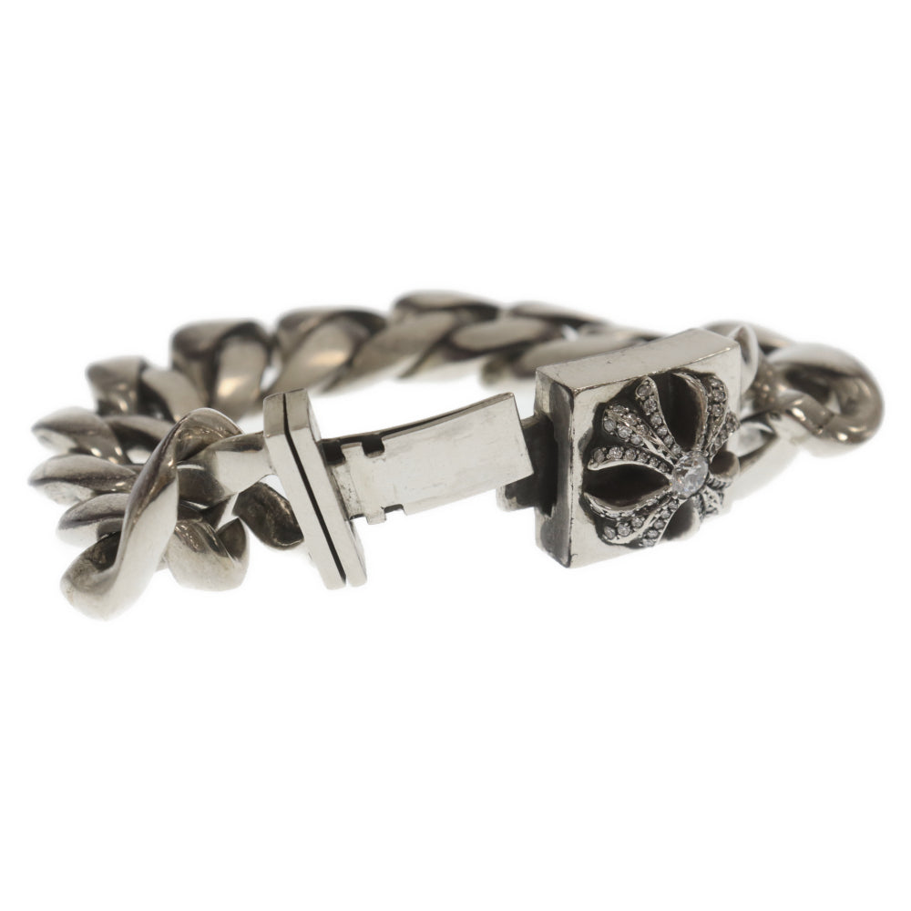 CHROME HEARTS(クロムハーツ) CH X BOX ID P DIA CHクロスボックスID PAVE ダイヤシルバーブレスレット