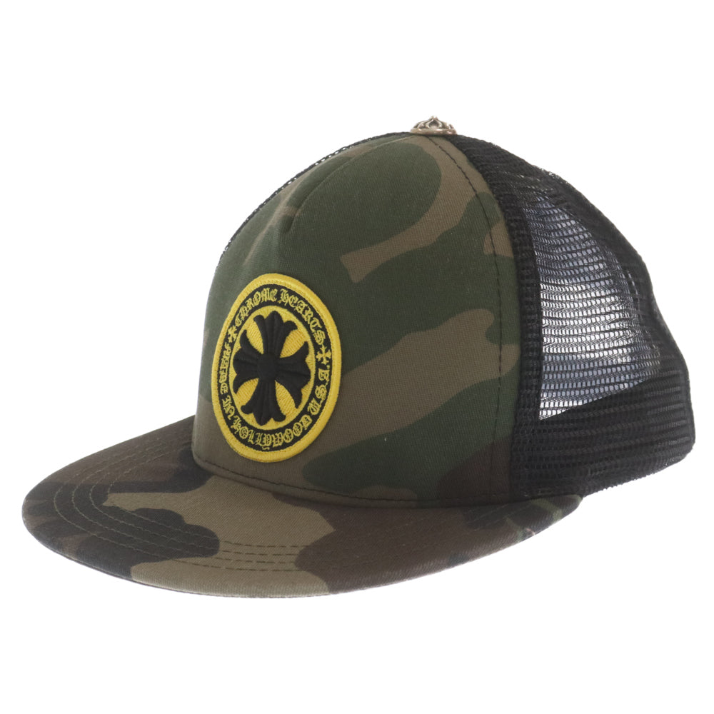 CHROME HEARTS(クロムハーツ) ROUND PATCH トラッカーキャップ ブラック/カーキ