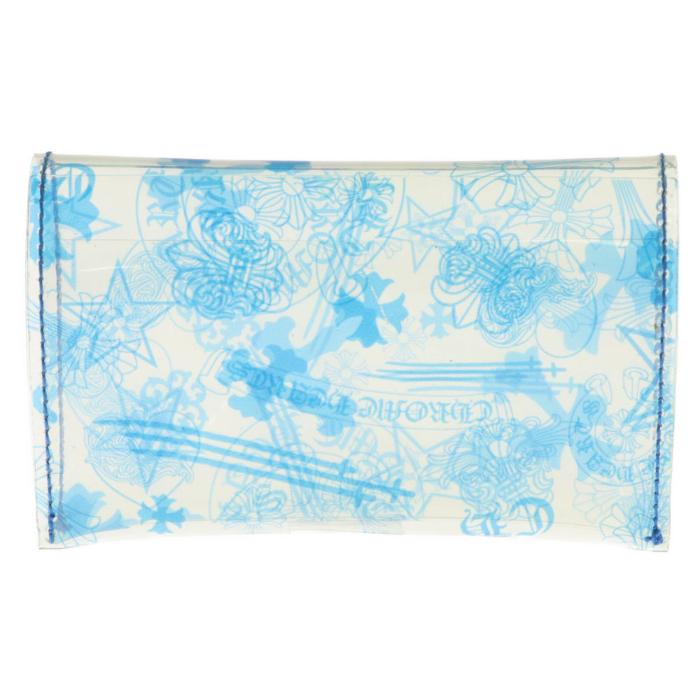 CHROME HEARTS(クロムハーツ) Patch Card Case PVC クリア マルチカードケース 名刺入れ ブルー