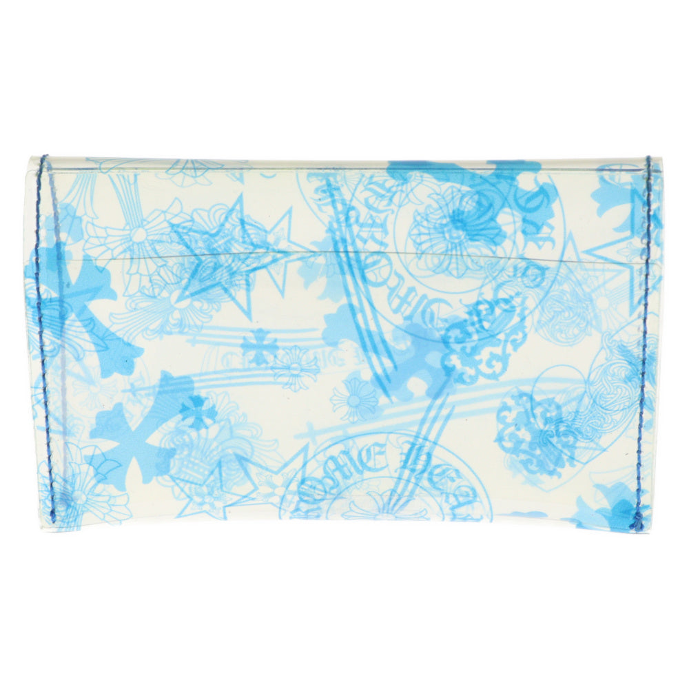 CHROME HEARTS(クロムハーツ) Patch Card Case PVC クリア マルチカードケース 名刺入れ ブルー