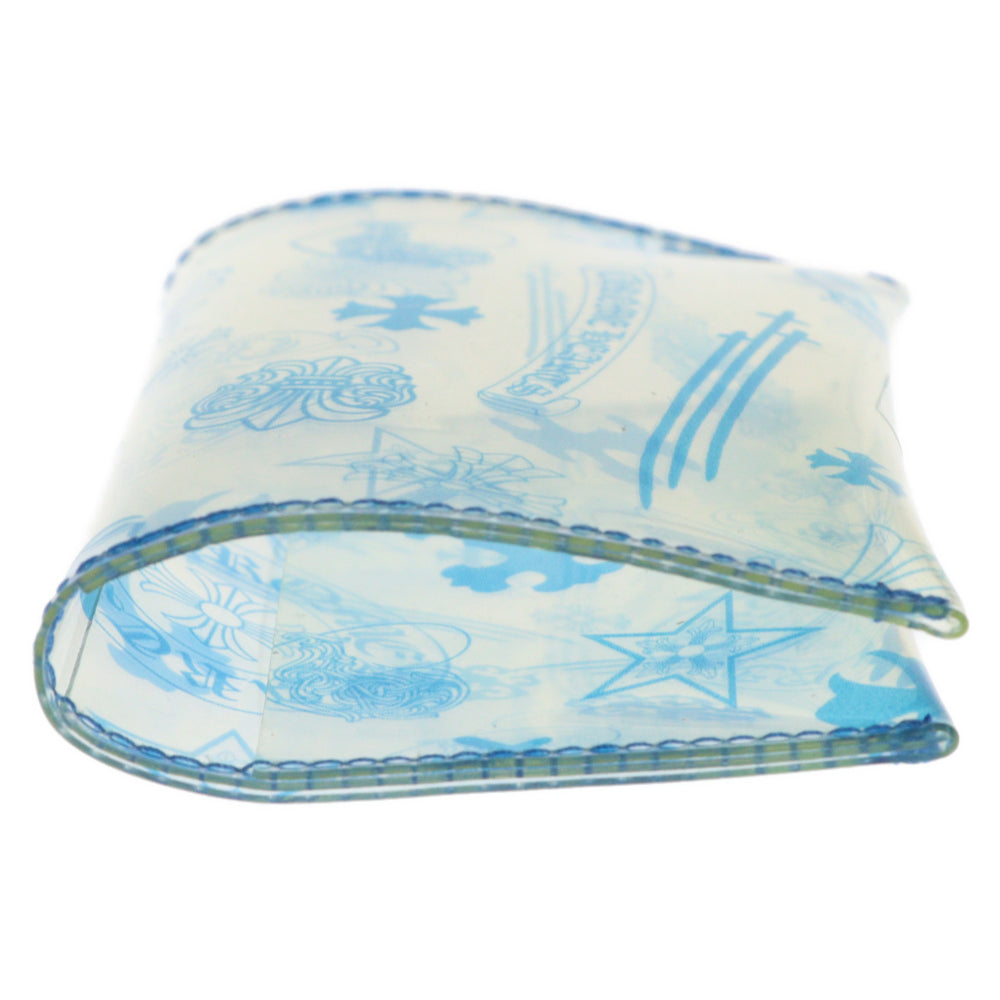 CHROME HEARTS(クロムハーツ) Patch Card Case PVC クリア マルチカードケース 名刺入れ ブルー