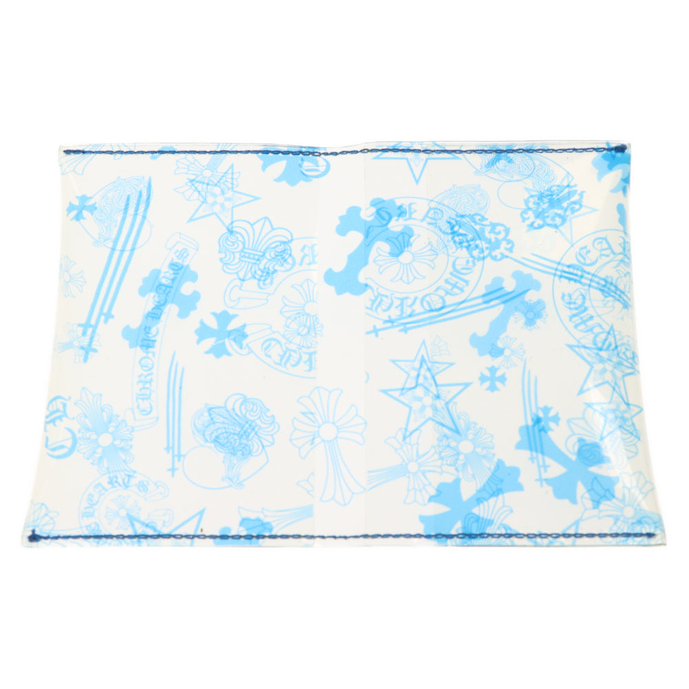 CHROME HEARTS(クロムハーツ) Patch Card Case PVC クリア マルチカードケース 名刺入れ ブルー