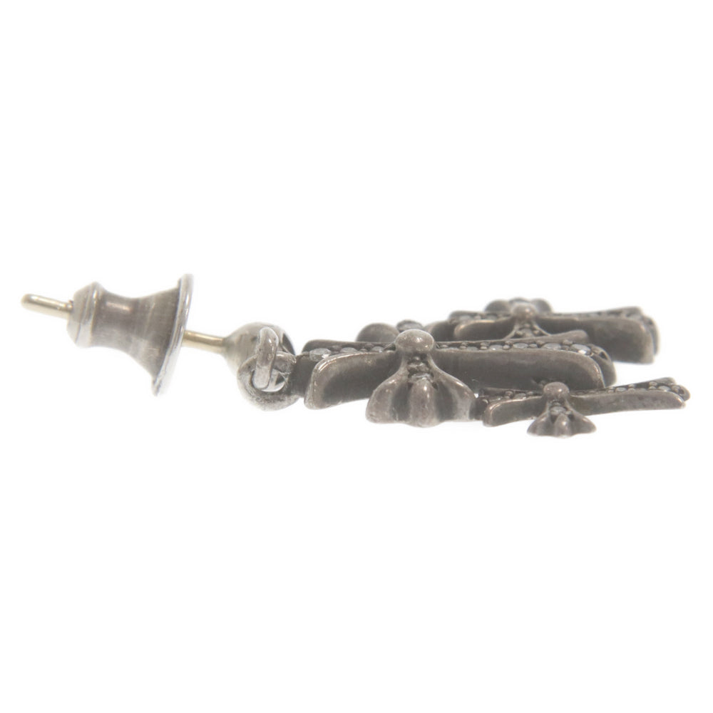 CHROME HEARTS(クロムハーツ) 3 CH CROSS DROP P D トリプルCHクロス シルバー ダイヤピアス