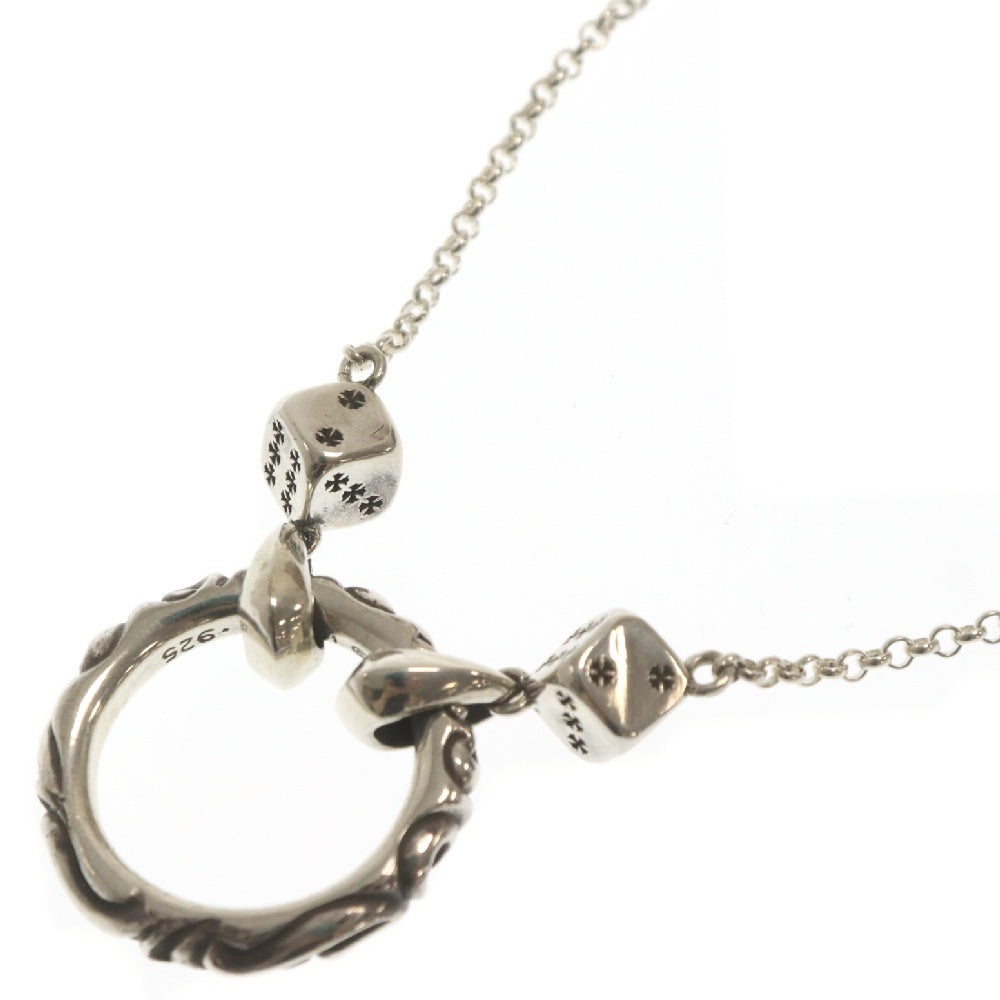 CHROME HEARTS(クロムハーツ) EYWR LOOP DICE DBL アイウェアループダイス シルバーネックレス ※国内レシート有り