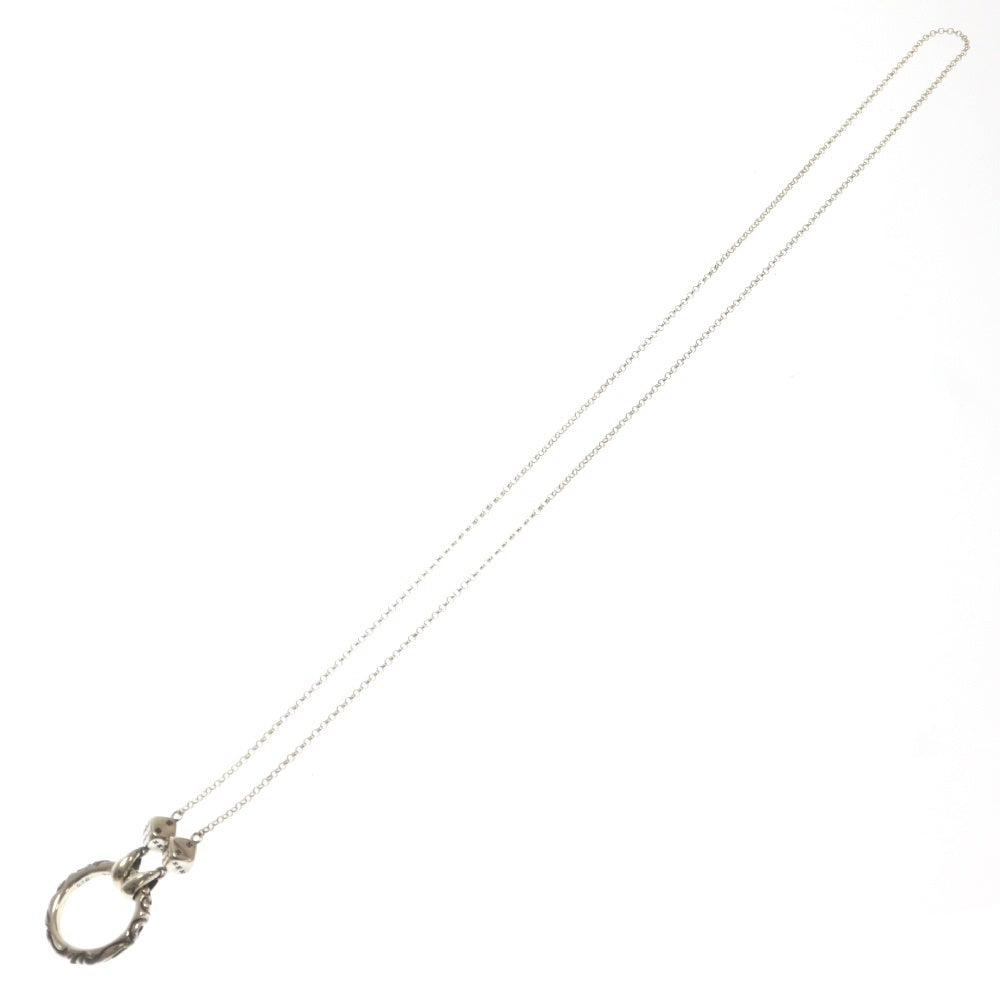 CHROME HEARTS(クロムハーツ) EYWR LOOP DICE DBL アイウェアループダイス シルバーネックレス ※国内レシート有り