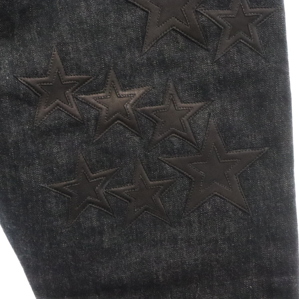 CHROME HEARTS(クロムハーツ) JEAN SL FLEURKNEE フレアニースターパッチデニムパンツ