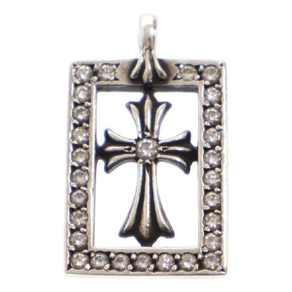 CHROME HEARTS(クロムハーツ) FRMD OPN BBYFAT P D フレームドオープン PAVEダイヤ ネックレストップ シルバー