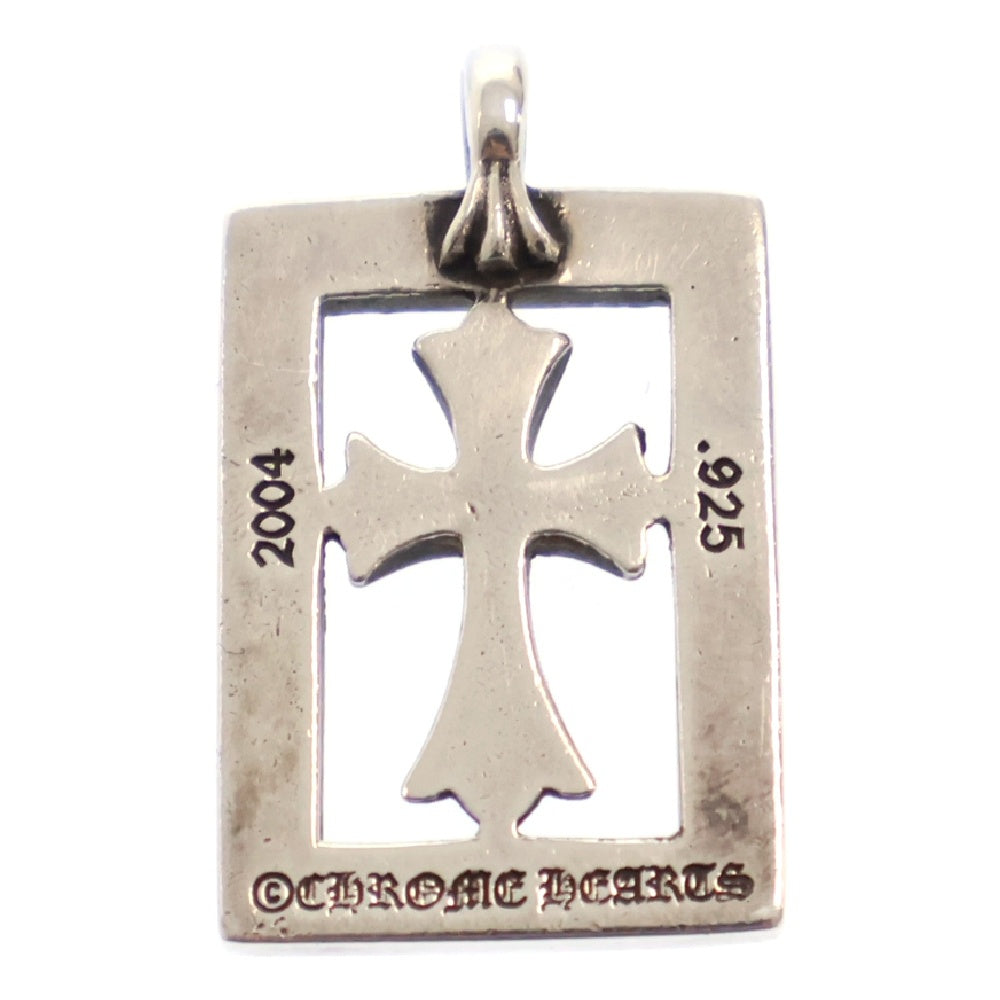 CHROME HEARTS(クロムハーツ) FRMD OPN BBYFAT P D フレームドオープン PAVEダイヤ ネックレストップ シルバー