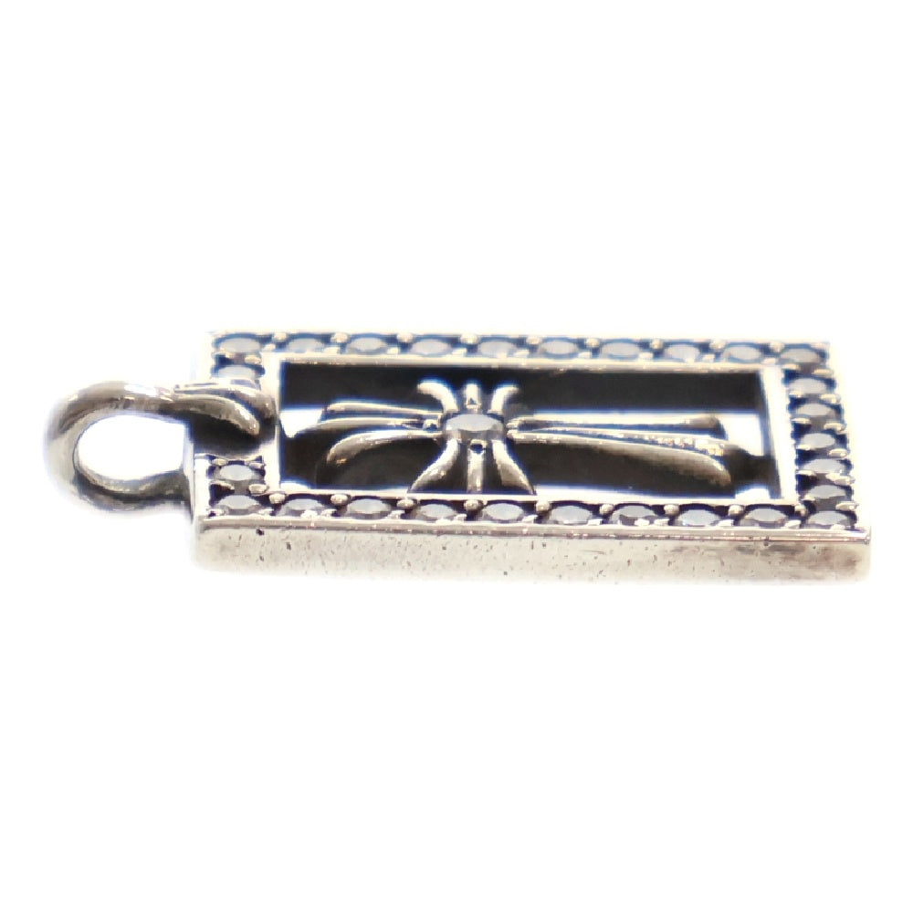 CHROME HEARTS(クロムハーツ) FRMD OPN BBYFAT P D フレームドオープン PAVEダイヤ ネックレストップ シルバー