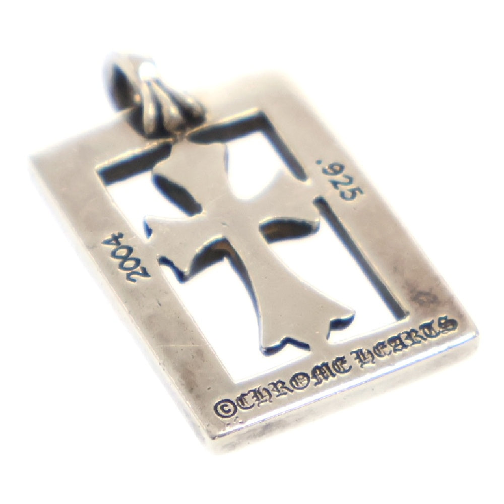 CHROME HEARTS(クロムハーツ) FRMD OPN BBYFAT P D フレームドオープン PAVEダイヤ ネックレストップ シルバー