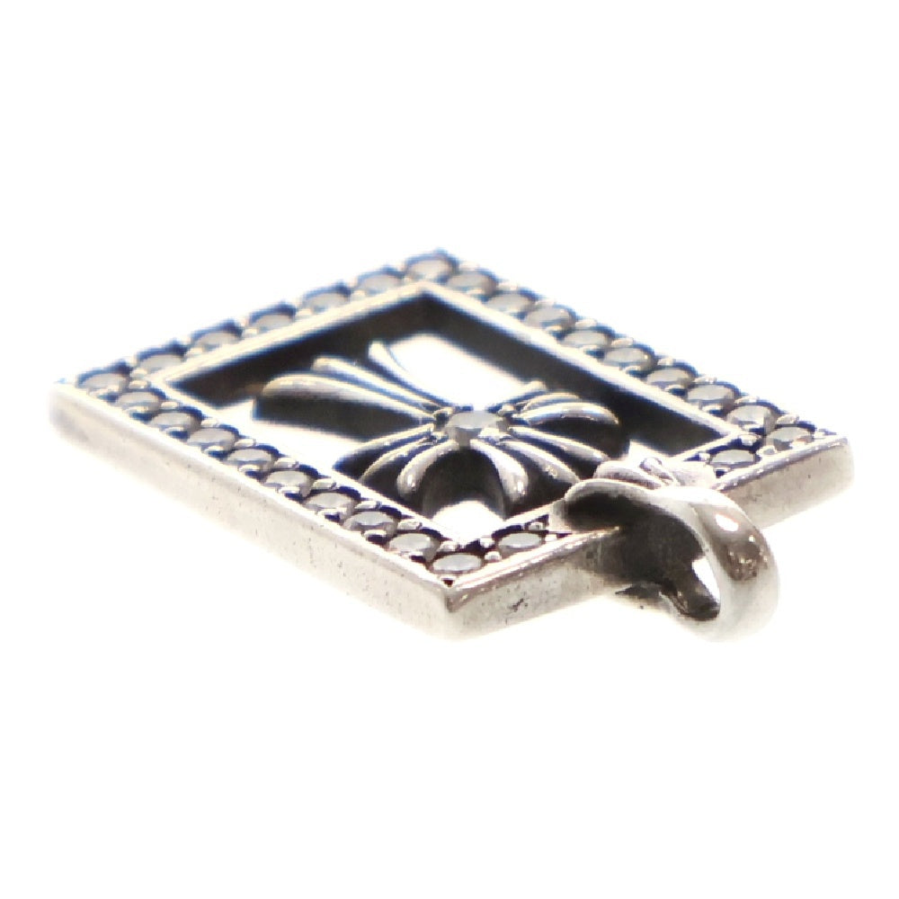 CHROME HEARTS(クロムハーツ) FRMD OPN BBYFAT P D フレームドオープン PAVEダイヤ ネックレストップ シルバー