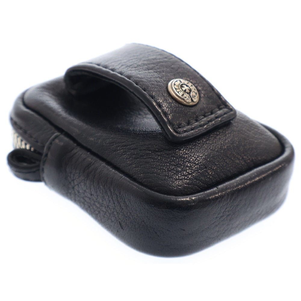 CHROME HEARTS(クロムハーツ) MICRO TAKA マイクロタカ クロスパッチ付きレザーコインケース ブラック/シルバー