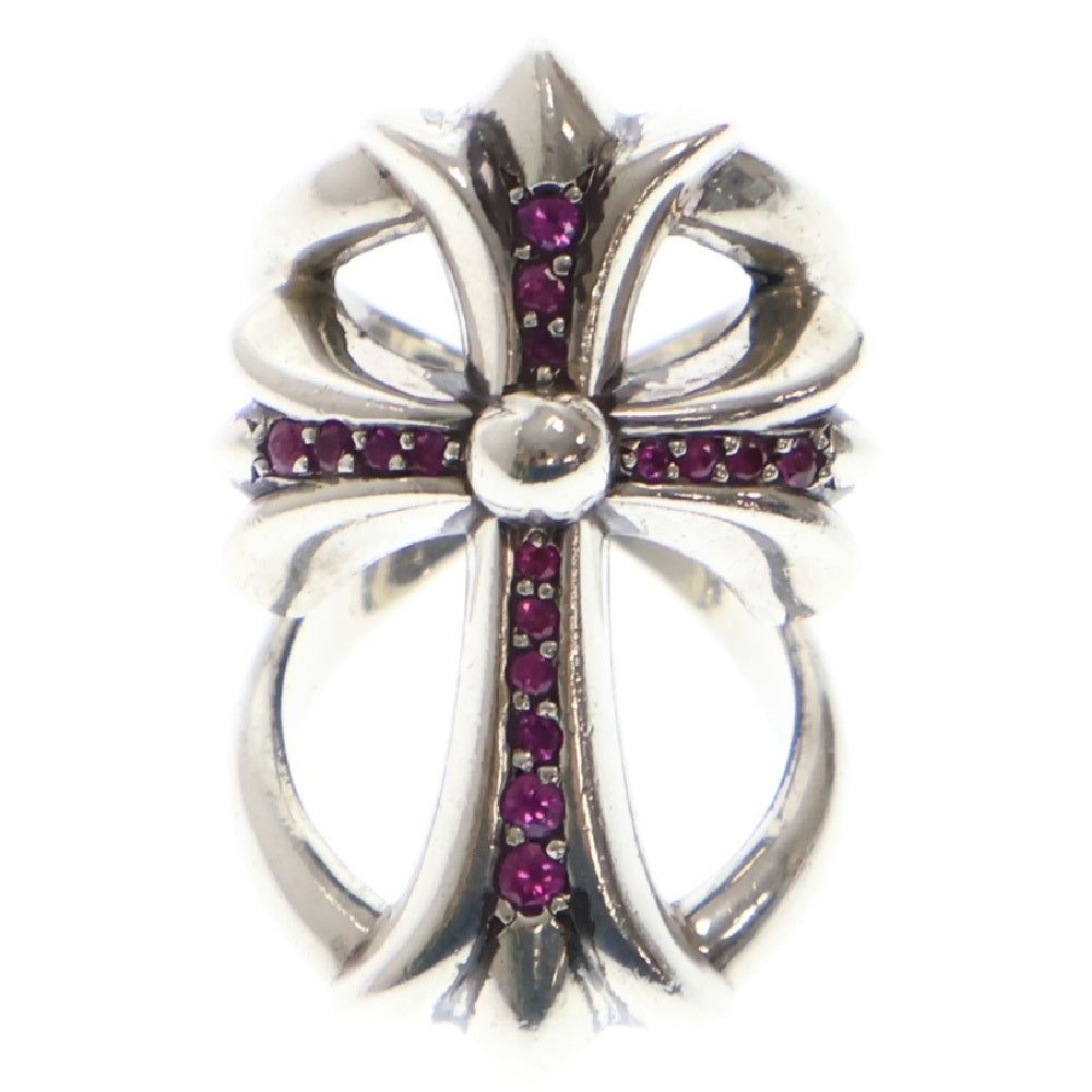 CHROME HEARTS(クロムハーツ) INFINITY CH CRS インフィニティCHクロス PAVEピンクサファイアシルバーリング 16.5号