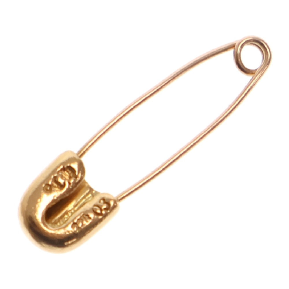 CHROME HEARTS(クロムハーツ) 22K SAFETY PIN S 1DIA 22Kスモールセーフティピン 1ダイヤ ゴールドネックレストップ ゴールド