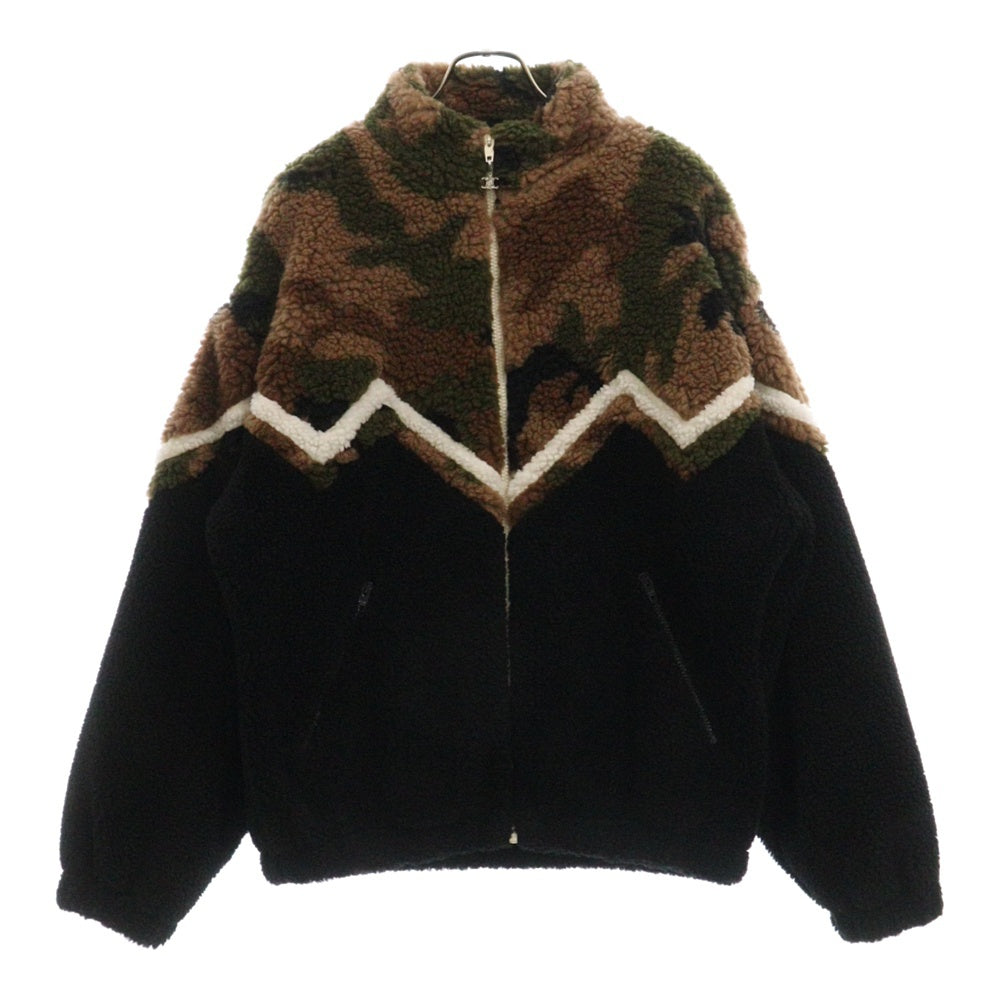CELINE(セリーヌ) 22SS バイマテリアル カモフラージュフリースブルゾン 2Y579893L ジャケット ブラック/ブラウン