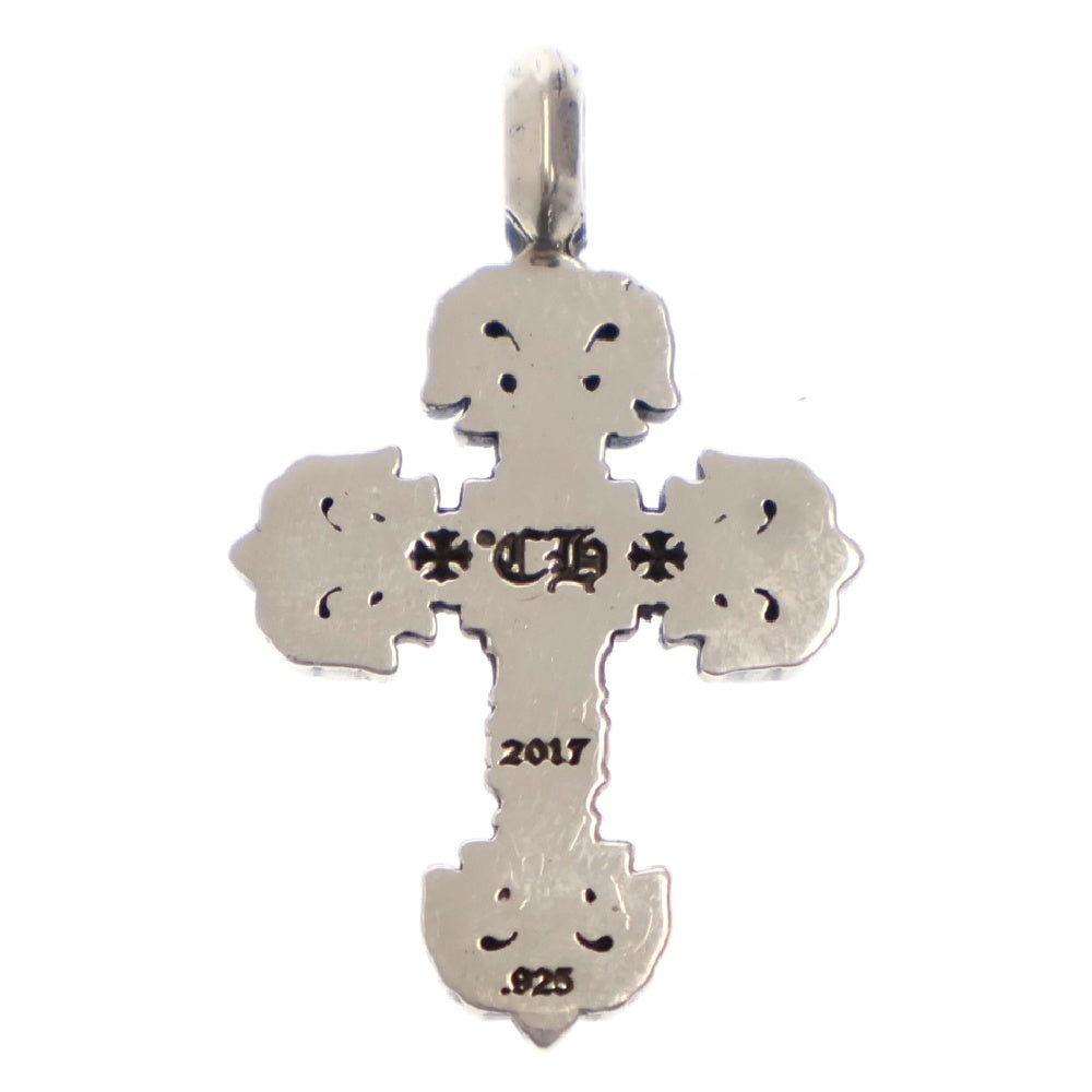 CHROME HEARTS(クロムハーツ) CHARM FILIGREE TINY P DMND タイニーフィリグリー PAVEダイヤ シルバーネックレストップ シルバー