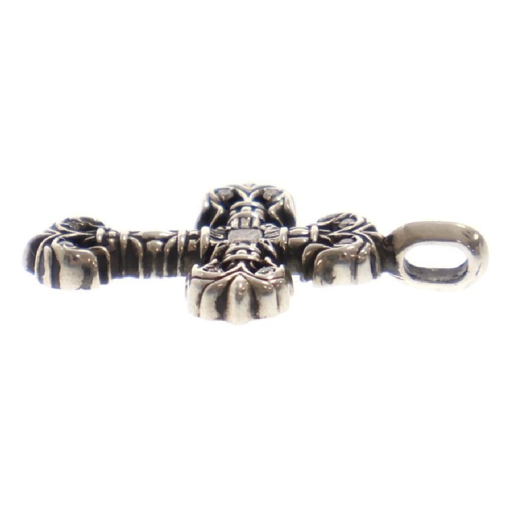 CHROME HEARTS(クロムハーツ) CHARM FILIGREE TINY P DMND タイニーフィリグリー PAVEダイヤ シルバーネックレストップ シルバー