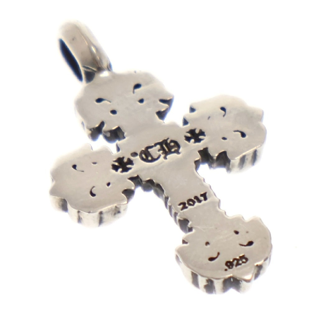 CHROME HEARTS(クロムハーツ) CHARM FILIGREE TINY P DMND タイニーフィリグリー PAVEダイヤ シルバーネックレストップ シルバー