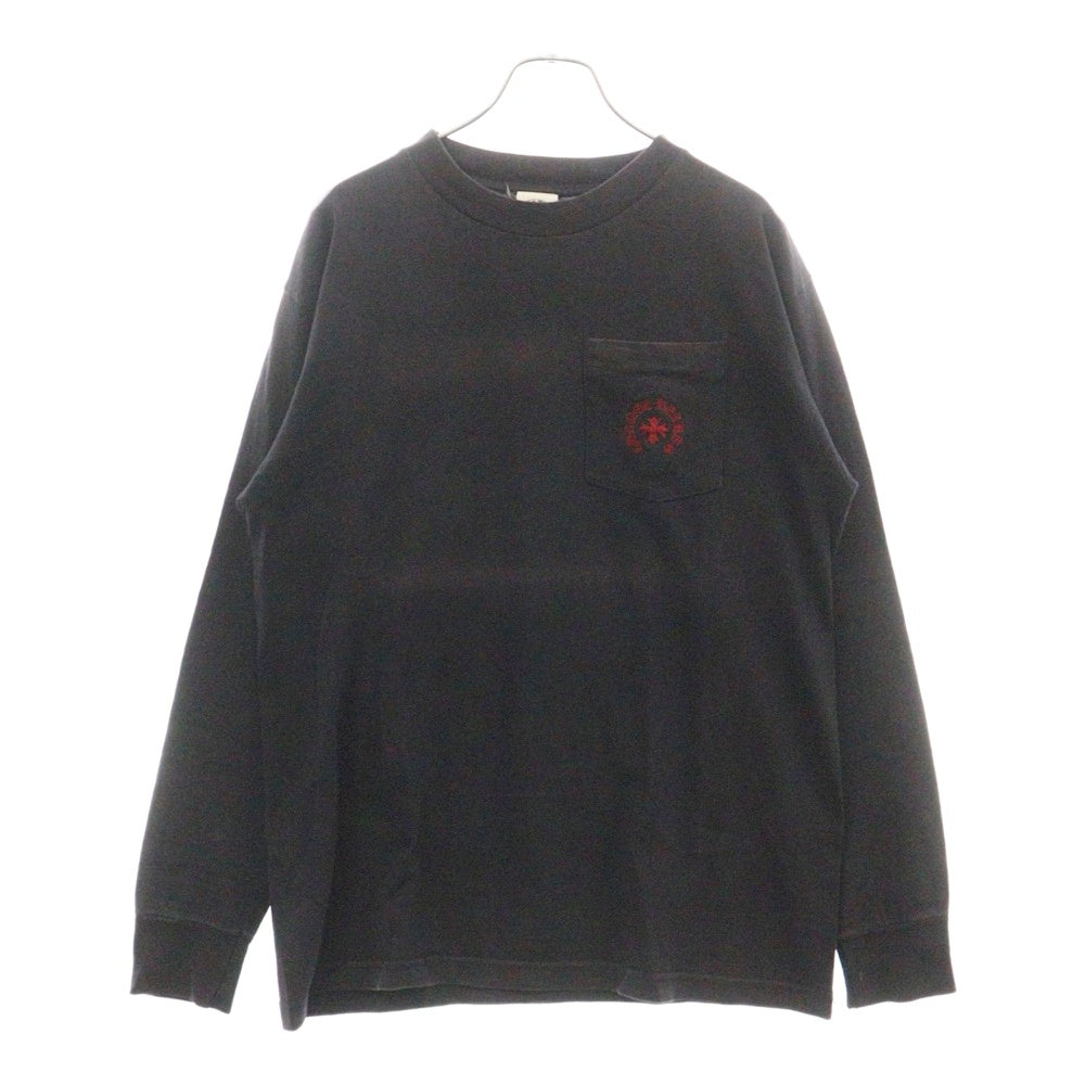 CHROME HEARTS(クロムハーツ) OLD オールドモデル フロントホースシュー刺繍 長袖Tシャツ カットソー ブラック/レッド