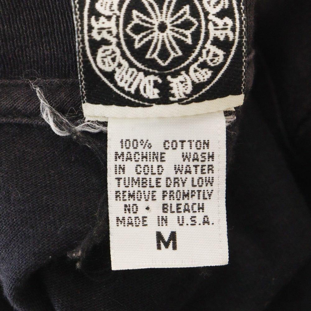 CHROME HEARTS(クロムハーツ) OLD オールドモデル フロントホースシュー刺繍 長袖Tシャツ カットソー ブラック/レッド