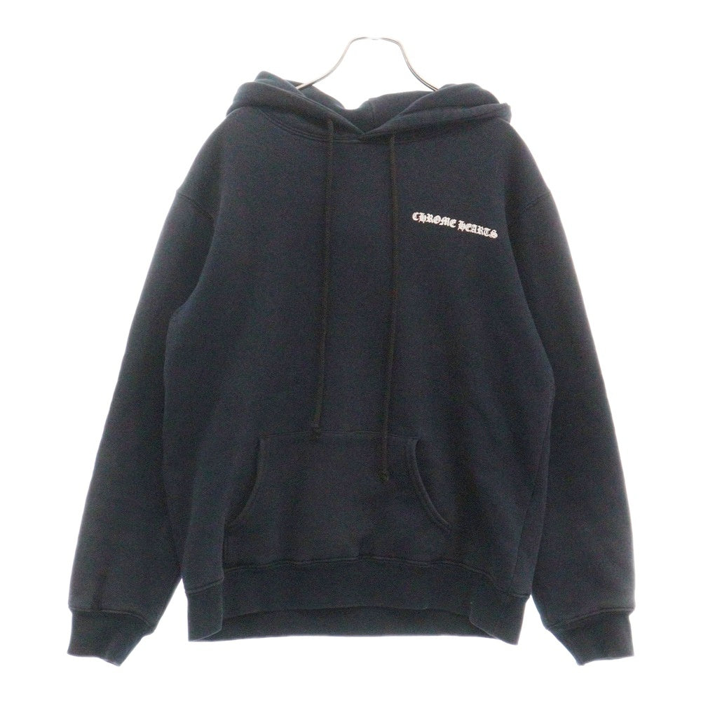 CHROME HEARTS(クロムハーツ) OLD 初期タグ CH PLUS CHプラスバックブリント 裏地サーマル プルオーバーパーカー ブラック