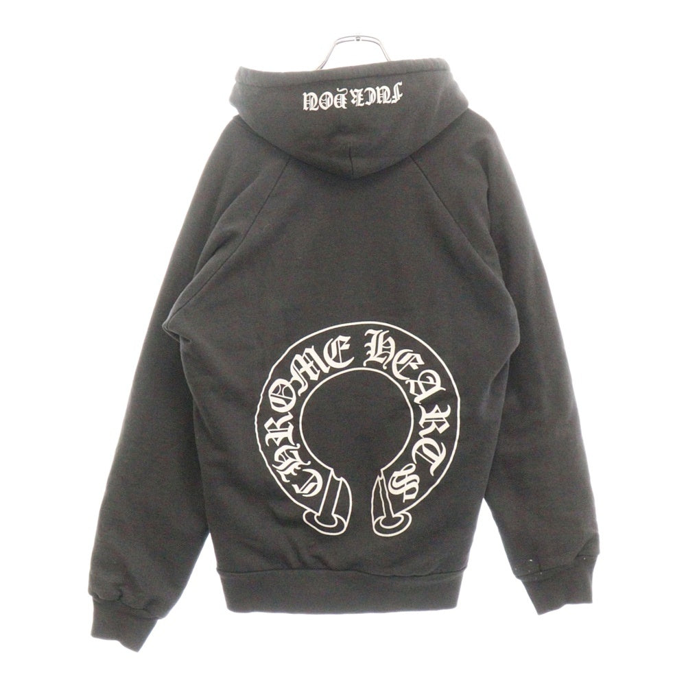 CHROME HEARTS(クロムハーツ) OLD SWTSHRT PLVR オールドモデル 袖ロゴ バックホースシュープリントパーカー