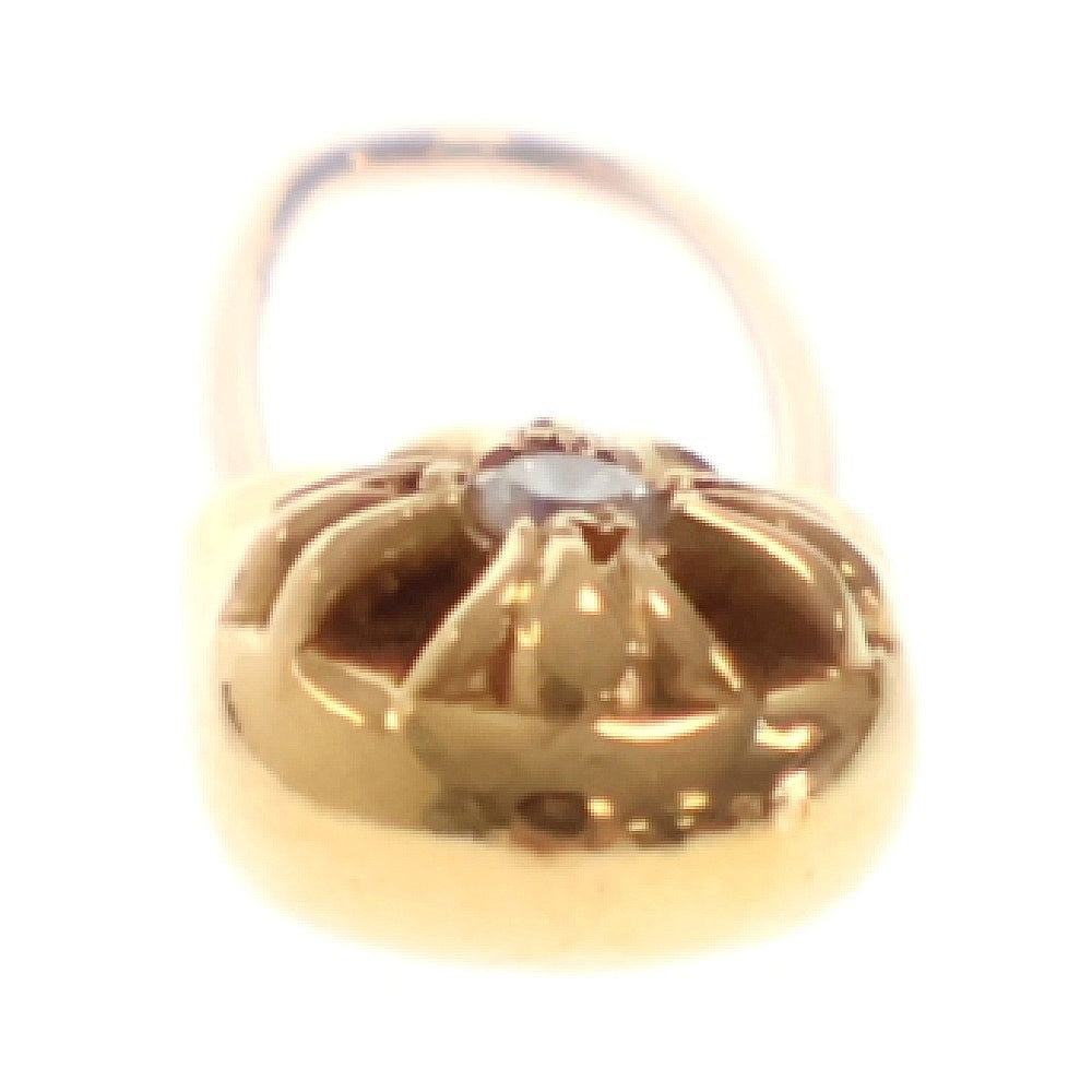 CHROME HEARTS(クロムハーツ) 22K ER SAFETY PIN CH PLS L 1DIA 1ダイヤ セーフティーピン ゴールドピアス