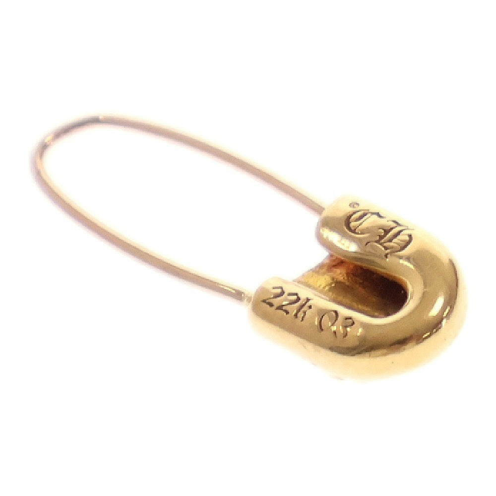 CHROME HEARTS(クロムハーツ) 22K ER SAFETY PIN CH PLS L 1DIA 1ダイヤ セーフティーピン ゴールドピアス