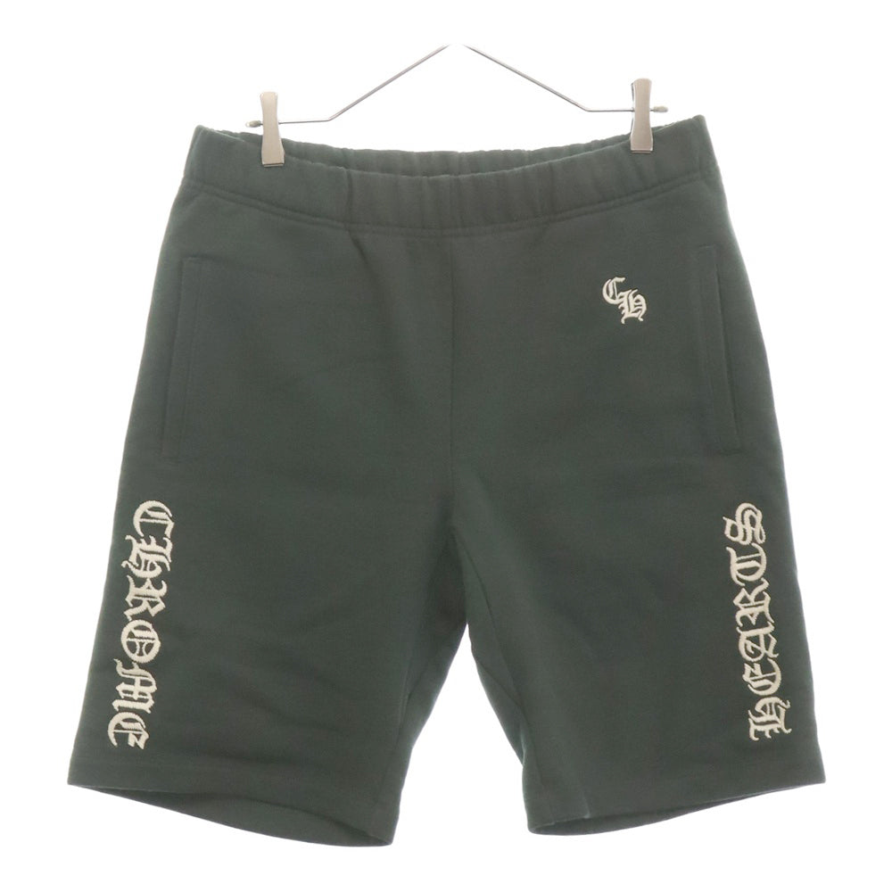 CHROME HEARTS(クロムハーツ) Y NOT SLO RIDE ロゴ刺繍スウェットハーフパンツ グリーン