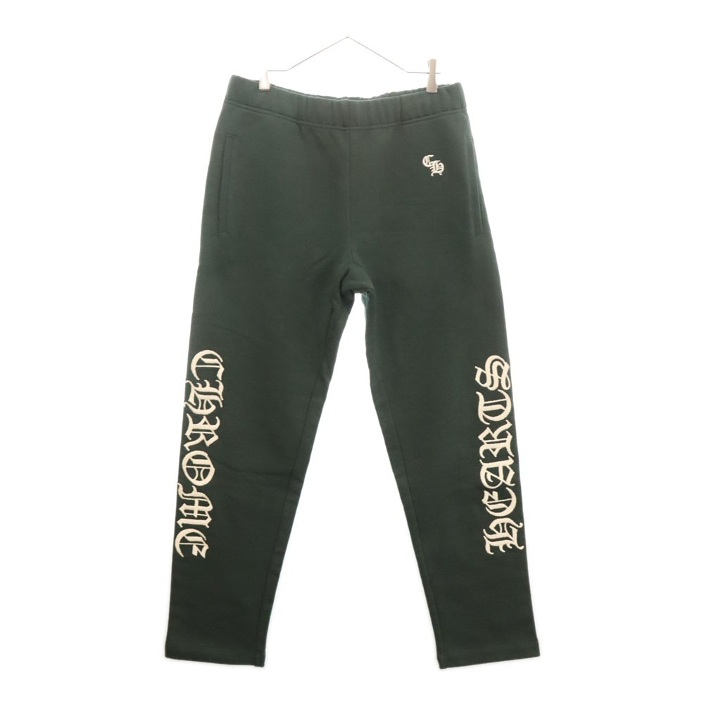 CHROME HEARTS(クロムハーツ) Y NOT SLO RIDE ロゴ刺繍スウェットロングパンツ グリーン