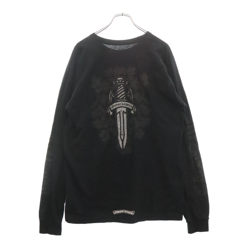 CHROME HEARTS(クロムハーツ) DAGGER L/S TEE ダガープリント 長袖Tシャツ カットソー ブラック