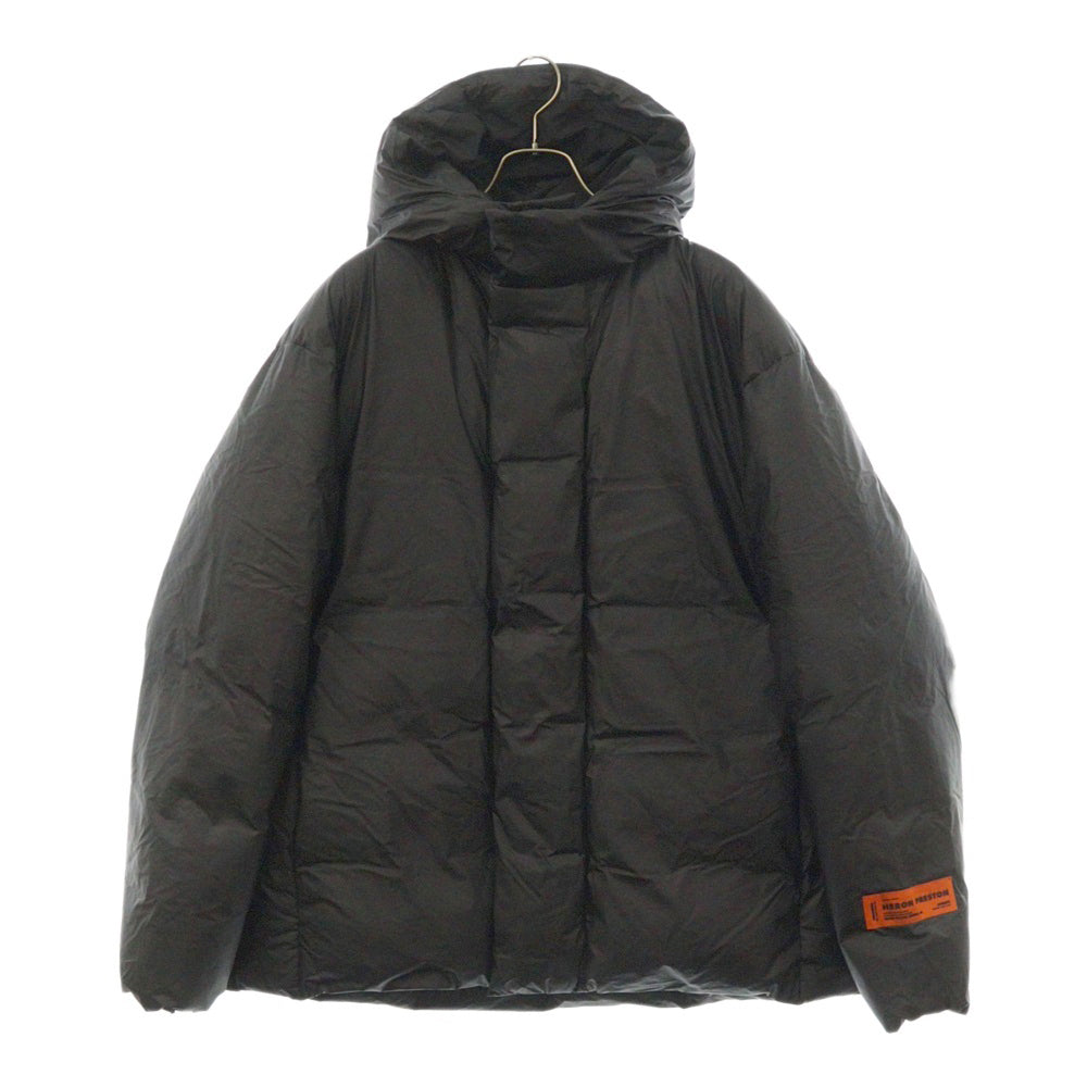 HERON PRESTON(ヘロンプレストン) HOODED PADED JACKET HMED011F22FAB001 フード付き パデッドジップアップジャケット ブラック