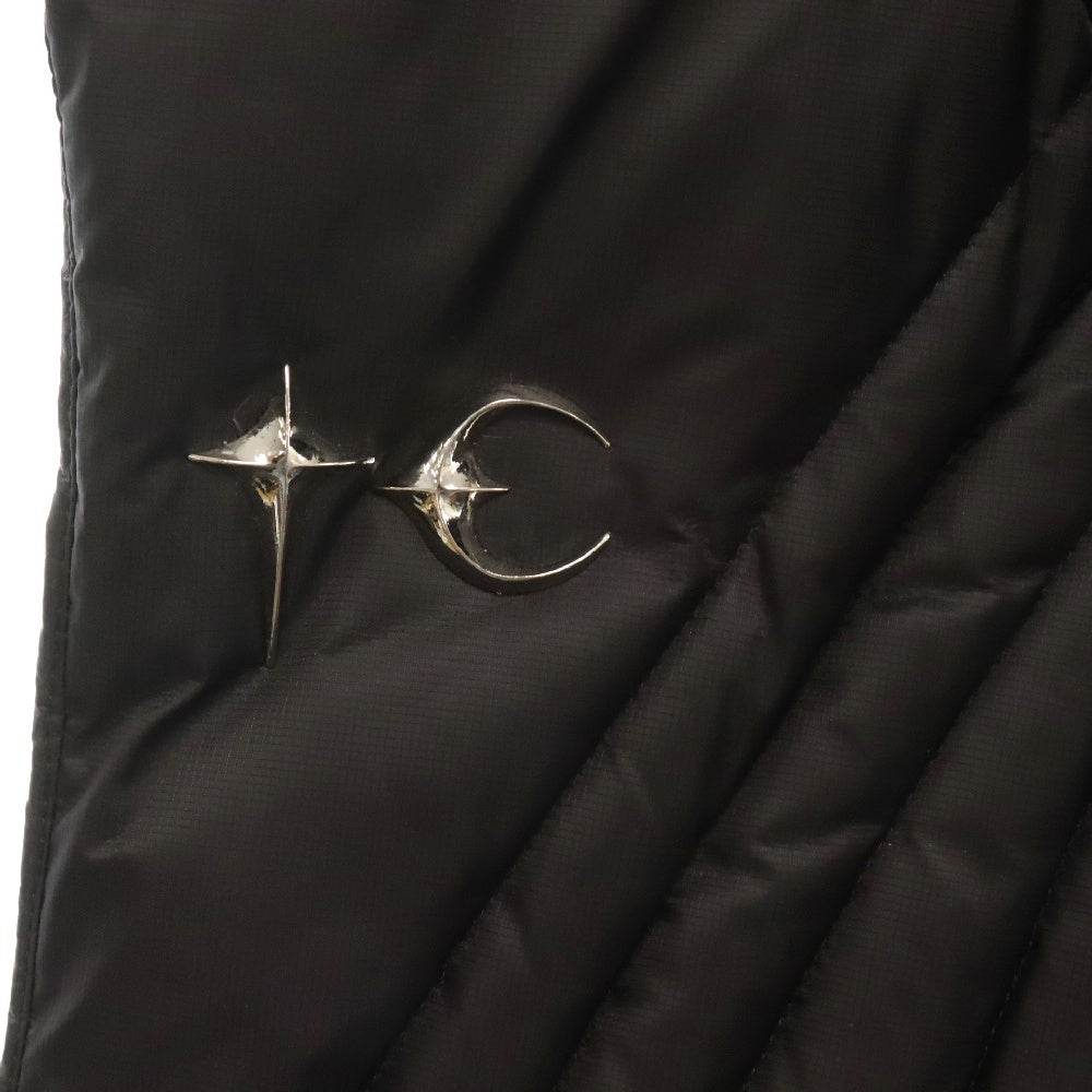 THUG CLUB(サグクラブ) 23AW Cave Goose Down Vest ケイブ キルティングデザイン ジップアップノースリーブ グースダウンベスト ジャケット ブラック TC23PA0203