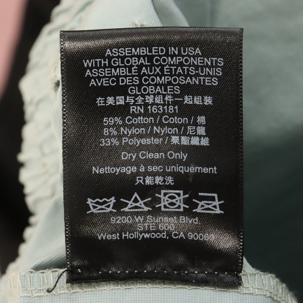 RHUDE(ルード) ドローストリング ラバーロゴマルチポケットカーゴパンツ ライトグリーン