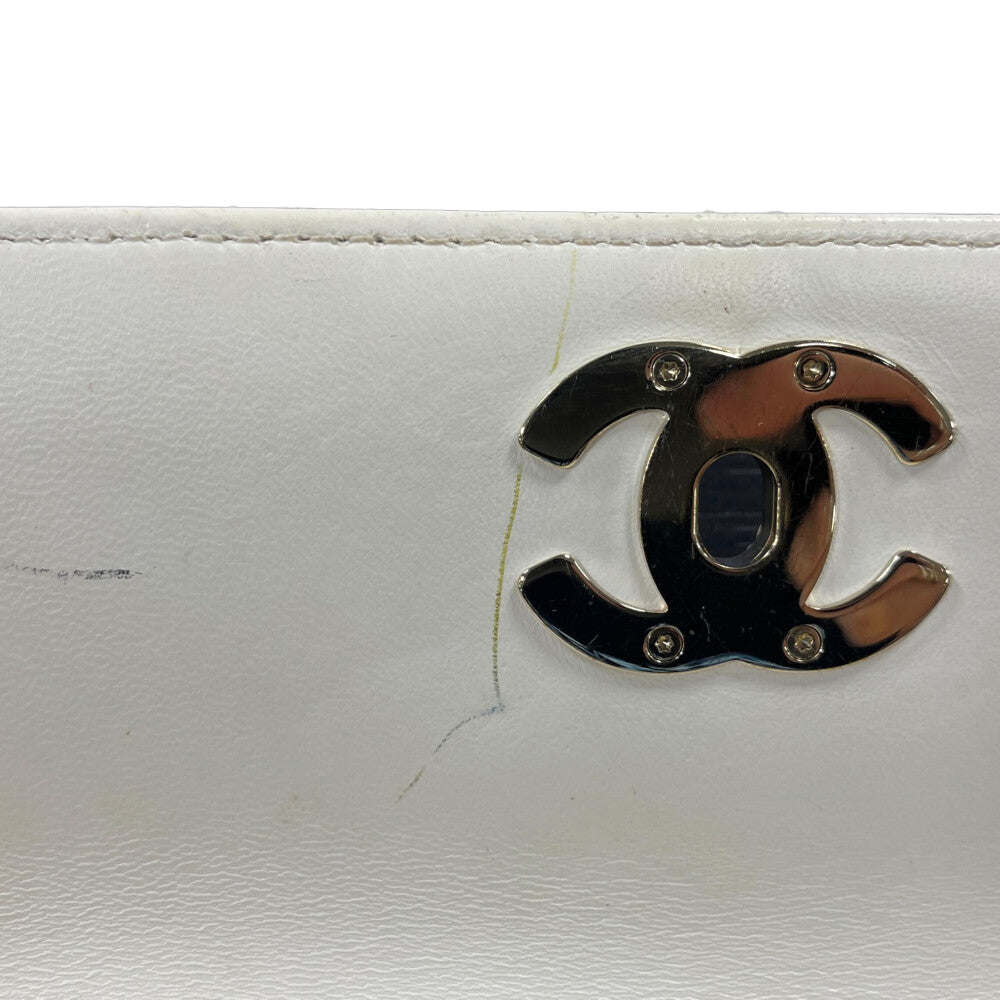 CHANEL(シャネル) トップハンドル マトラッセ ショルダーバッグ レザーバッグ A92236 ホワイト レディース