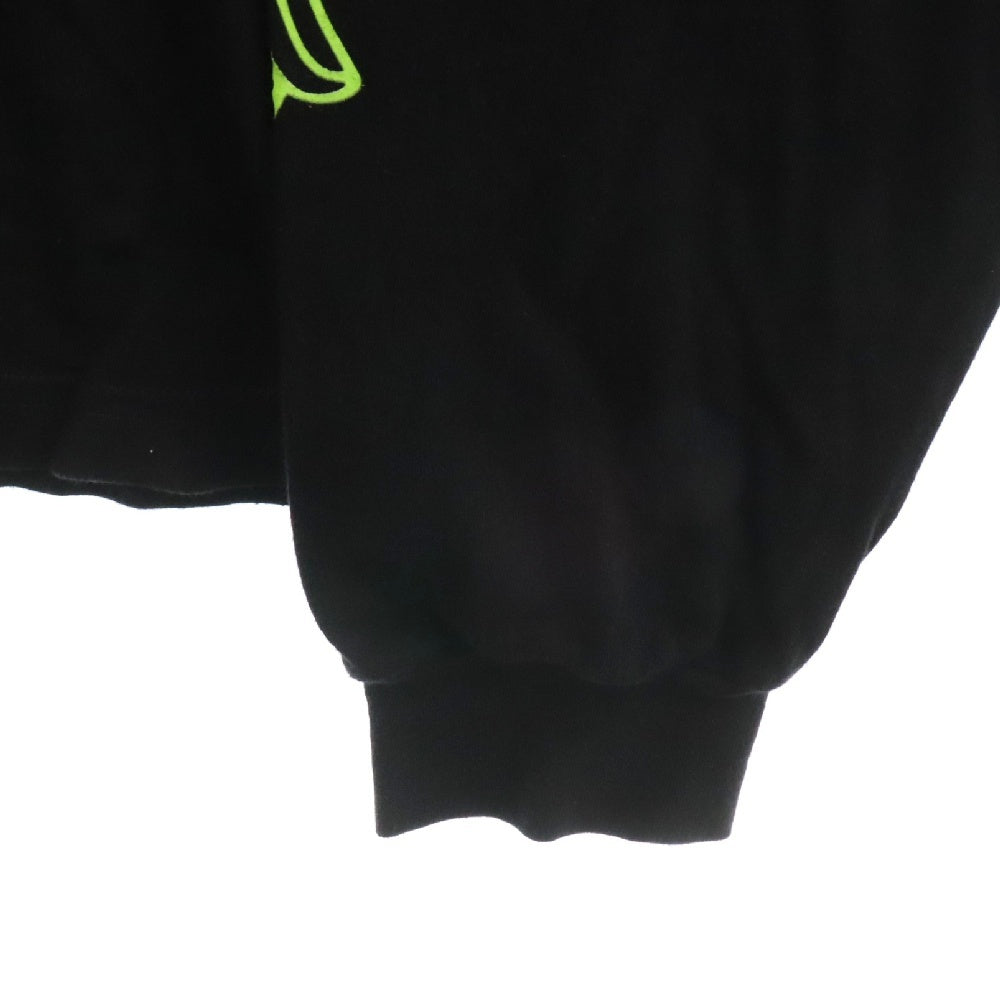 CHROME HEARTS(クロムハーツ) Back Grad Circle Logo L/S Tee バックグラデーション サークルロゴ ロングスリーブTシャツ 袖CHクロスプリント 長袖Tシャツ ブラック