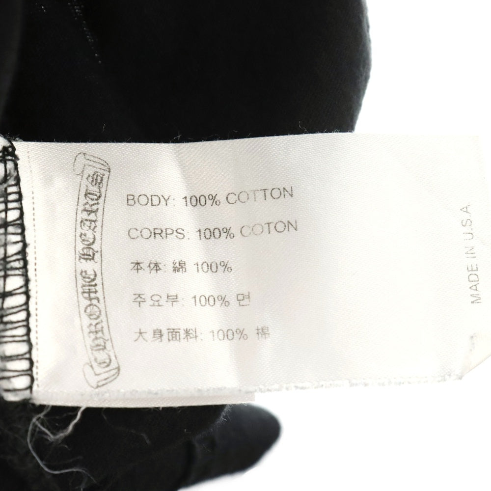 CHROME HEARTS(クロムハーツ) Back Grad Circle Logo L/S Tee バックグラデーション サークルロゴ ロングスリーブTシャツ 袖CHクロスプリント 長袖Tシャツ ブラック