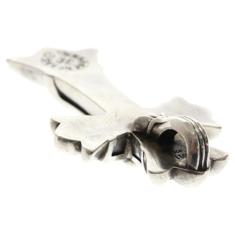 CHROME HEARTS(クロムハーツ) DBL CH CRS LRG ラージダブルCHクロス ペンダント シルバーネックレストップ シルバー